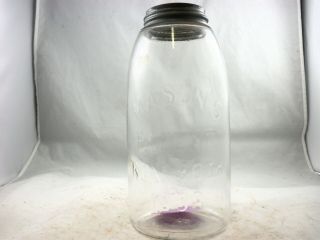 Crystal Clear Ground Lip Masons Patent Nov 30th 1858 Half Gallon Jar