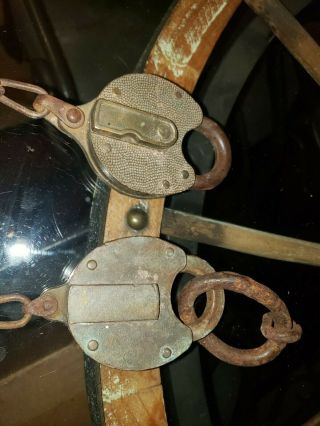 Rare Vintage Old Antique Padlock Lock Chain Yale &towne