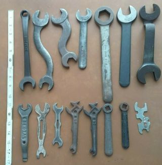 Vtg Machinist Tool Lathe Mill Wrenches Billings Williams Armstrong Ronson Others