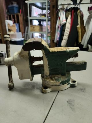 Vintage Littlestown No.  140 Bench Vise 4” Hdwe & Fdry Co.  Usa Pipe Vise
