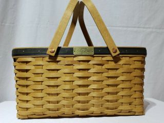Longaberger Collector’s Club Membership Basket With 2 Swing Handles 2003