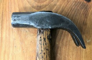 Antique Blacksmith Made Claw Hammer - Old Hand Forged 16oz.  Head