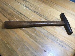 Antique Rare Log Marking Hammer " H " Shield Hubbard Tool Co.  Logo Lumber Tool