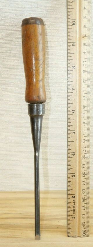 Old Woodworking Tools Vintage 1/4 " Keen Kutter Mortising Socket Chisel