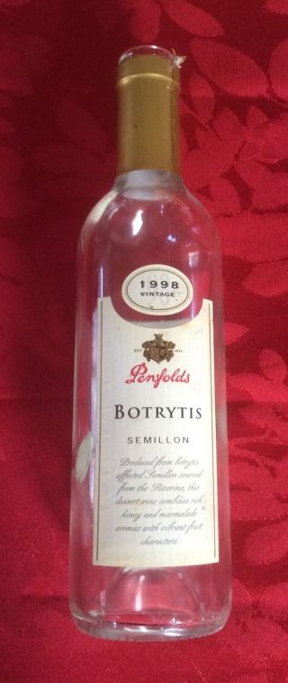 Penfolds Botrytis Semillon 1998 - Empty 37.  5cl Wine Bottle - With Cork