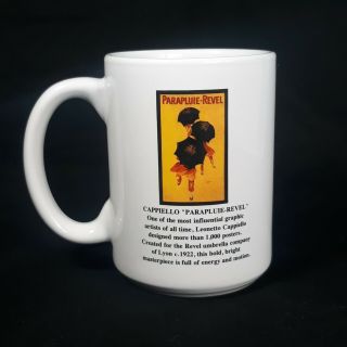 Cappiello Parapluie Revel Coffee Mug Art Poster Ceramic Stoneware Westwood 2000 2