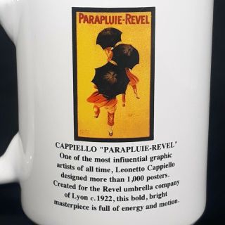 Cappiello Parapluie Revel Coffee Mug Art Poster Ceramic Stoneware Westwood 2000 3