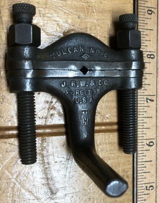 Antique J.  H.  Williams & Co.  Machinist Vise Clamp Vulcan No.  61 Pat.  1913 Forged Usa