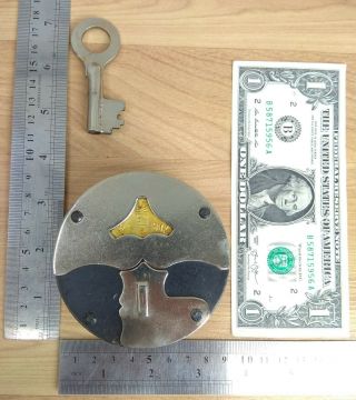 vintage Antique padlock from cccp soviet Union with 1 keys 3