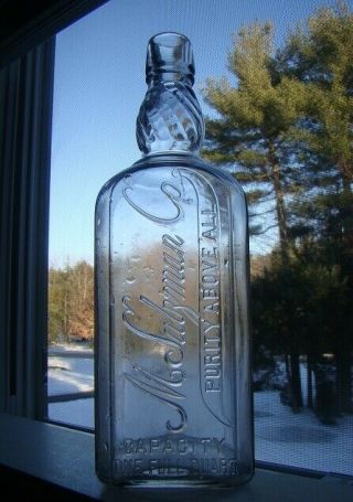 Antique M.  Salzman Co.  - Purity Above All Fancy Liquor Bottle - 1890 