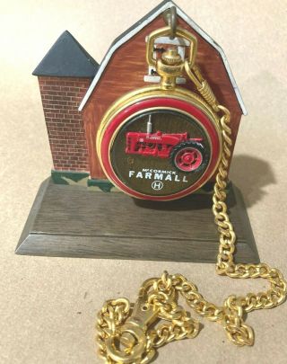 Franklin H Farmall H Tractor Pocket Watch With Stand