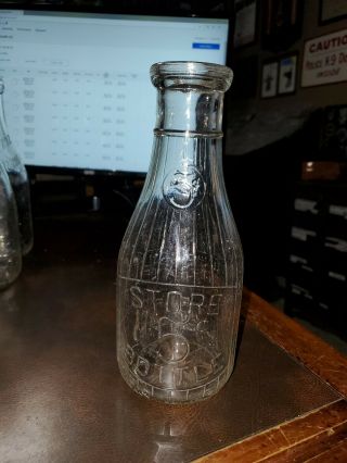Vintage Qt Size Milk Bottle Universal 5 Cent Store Btl
