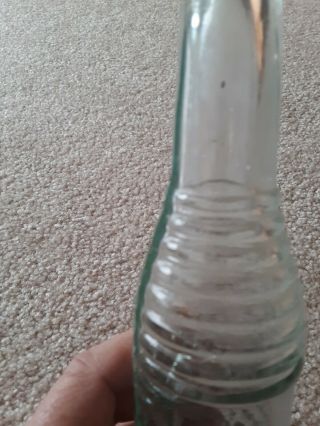 1910 - 1920 ' s Antique Ribbed Aqua/Green Pepper Sauce Bottle 3