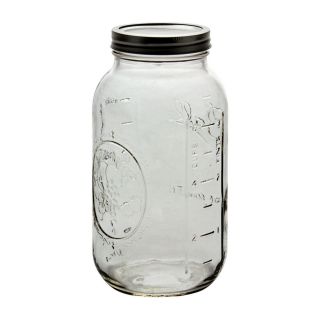 Ball Half Gallon 64oz Glass Mason Jar With Lid & Band Wide Mouth Clear (1 Jar)