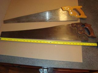 Disston Handsaws D - 23 And The Thumbhole One Is Unidentifiable