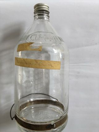 Vintage Abbott Laboratories Iv Bottle With Lid And Hanger Wire - Sodium Chloride