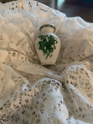 Herend Rothschild Bird Hand Painted Porcelain Miniature Vase 7190 2 - 1/2”