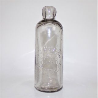 W.  J.  Mcclure Chester,  Pa.  This Bottle Not To Be Hutchinson Soda Bottle