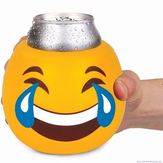 Tears Of Joy Emoji - Foam Drink Can Bottle Beer Soda Cooler Cooler - Bigmouth