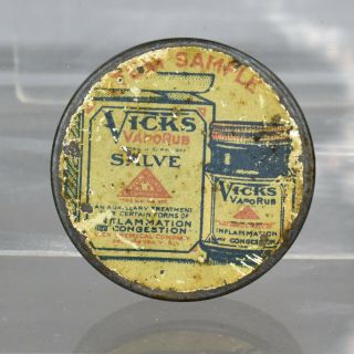 Vintage Sample Size Tin Vick 