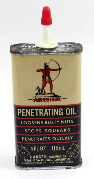 Vintage Archer Penetrating Oil Oiler Can 4 Oz.