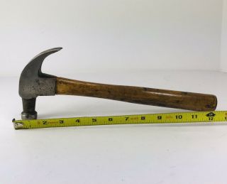 Vintage Antique Maydole Cast Steel Claw Hammer Wood Handle -