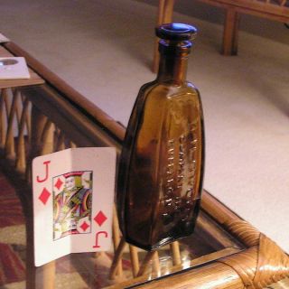Amber Antique/ Vintage Medicine - Tonic Bottle Wildroot Buffalo Ronald Reagan
