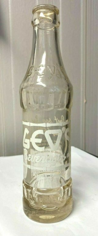 Vintage Soda Pop Bottle - Geo 