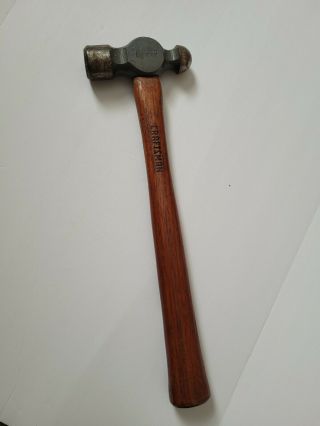 Craftsman 38464 12oz Ball Peen Hammer Tool Wood Hickory Handle Vintage Usa