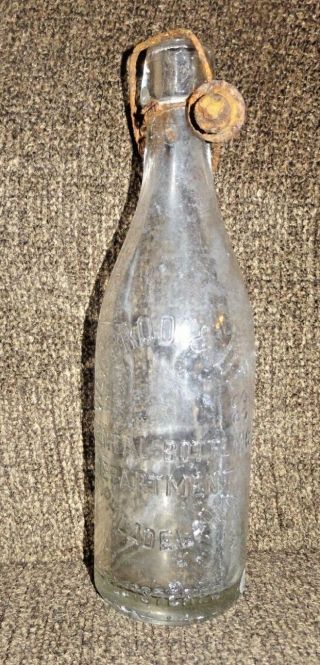 Weisbrod & Hess Oriental Bottling - Phila,  Pa - Embossed Soda Bottle - Good Cond