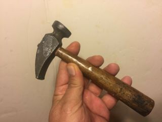 Rare Antique Vintage Iron Hammer Wooden Handle Collectible Useful