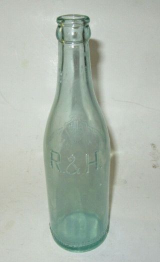 Antique RUBSAM & HORRMANN BREWING CO (STATEN ISLAND NY) Aqua Beer Bottle 3
