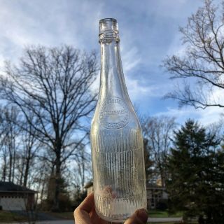 Fancy Blown Ketchup Bottle Curtice Brothers Preservers Rochester Ny Clear 1890s