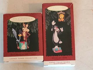 Hallmark Looney Tunes Ornaments Sylvester,  Tweety,  Road Runner,  Wile E.  Coyote