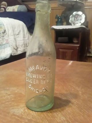 Mcavoy Brewing Co Lager Beer 7 Oz Crown Top Beer Bottle Chicago Il Illinois