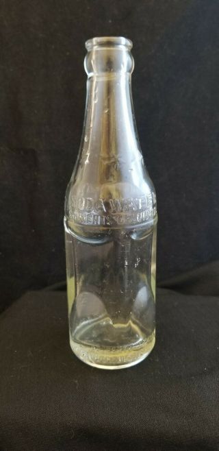 Embossed - Star - Soda Water Bottle - Chillichote,  Mo.  - Hard To Find Bottle 26