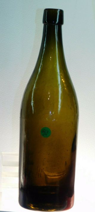 Victorian Bendigo Goldfields Golden Yellow Olive L.  B.  S Stout Old Bottle 1860 