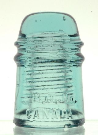 Cd 121 B.  T.  Co.  Canada - Light Aqua Glass Insulator