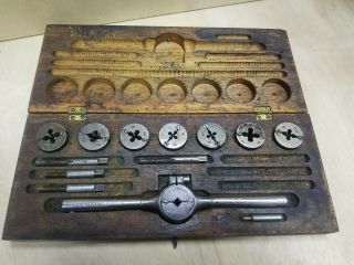 Wiley And Russell M.  F.  G.  Co.  Greenfield,  Mass Tap And Die Set.