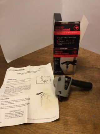 Sears Craftsman 90 Degree Drill Head 926271,  1:1 Ratio For 1/4 " And 3/8 " Drills