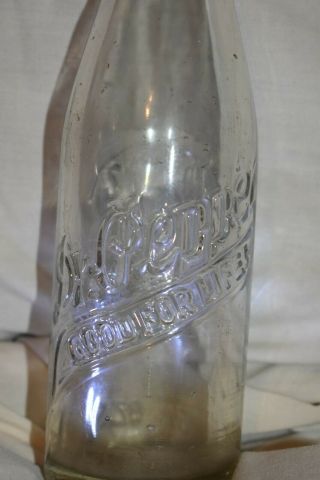Old 6 1/2 Oz Dr.  Pepper Soda Bottle Good For Life,  10 2 4 Embossed