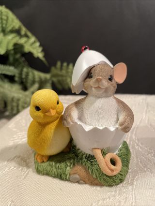 Easter Enesco “you’re One Of A Kind” Charming Tails Mouse & Chick Lady Bug 2014