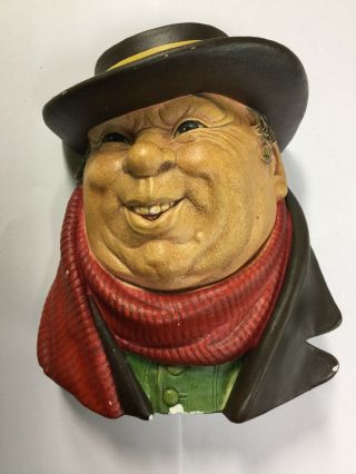 Vintage Bossons Chalkware Wall Plaque Dickens " Tony Weller " Made In England