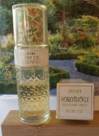 Vintage Honeysuckle Cologne Mist By Avon 2 Fl Oz.  60 Full Perfume Spray
