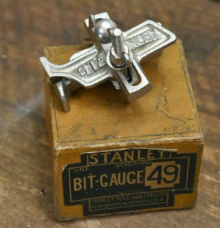 L501 - Antique Stanley No.  49 Bit Gauge With Box