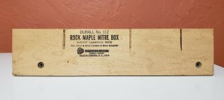 Vintage Durall No.  112 Rock Maple Mitre Box Yonkers York Construction Usa