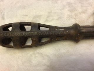 Vintage Antique E.  C.  Stearns Cast Iron Metal File Handle