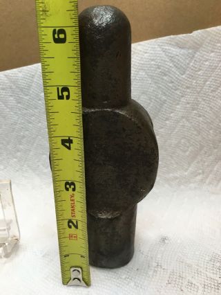 ANTIQUE ROUND HEADED BLACKSMITH FORGE ANVIL HAMMER BALL PEEN 3 LBS 3