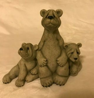 Quarry Critters Billy & Friends,  3 Bears Figurine 2000 Second Nature Design