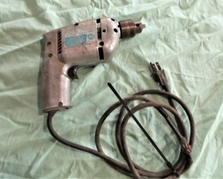 Vintage Manning Bowman 3/8 Electric Drill Model 70510 W/ Key,